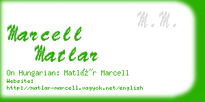 marcell matlar business card